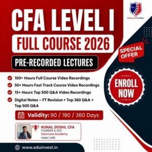 CFA Level 1- Full Course 2026 Gold(Pre-Recorded)