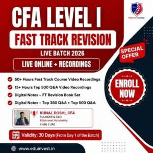(Extension) CFA Level 1 – Fast Track live Batch 2026 Exam (7days)